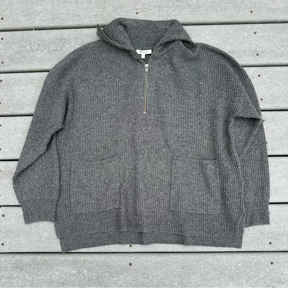 Glenbrook Merino Wool Blend Half Zip Sweater size Large